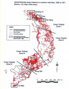 Fig.2 - Missioni aeree con irrorazioni di erbicidi tra il 1965 e il 1971